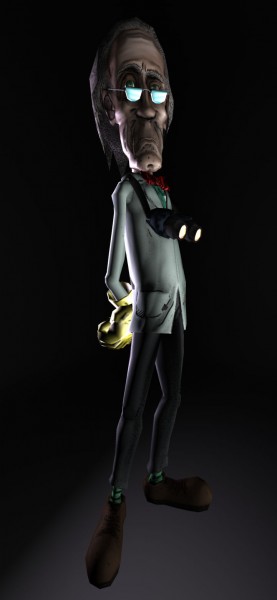 A portrait shot of Dr. Necro - A simple render of the in-game villain, Dr. Necro. This character is considered to be the "final boss" of the game.