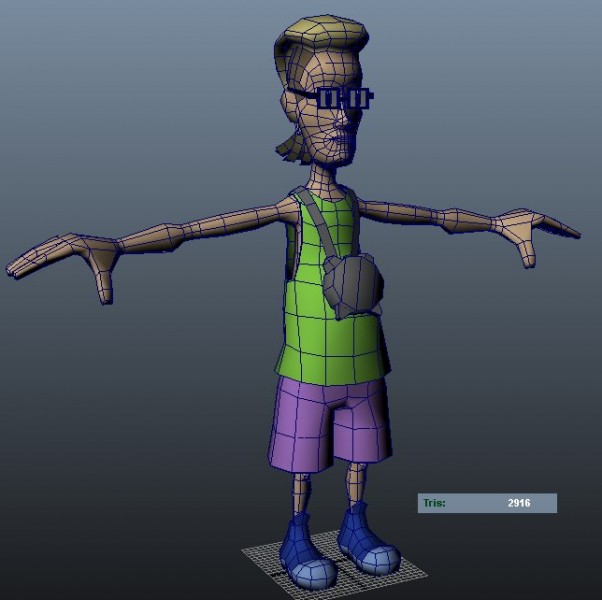 Dr. Necro's Time of Death - Gary (Maya Rendering) - A rendering in Maya of one of the playable in-game characters, Gary.