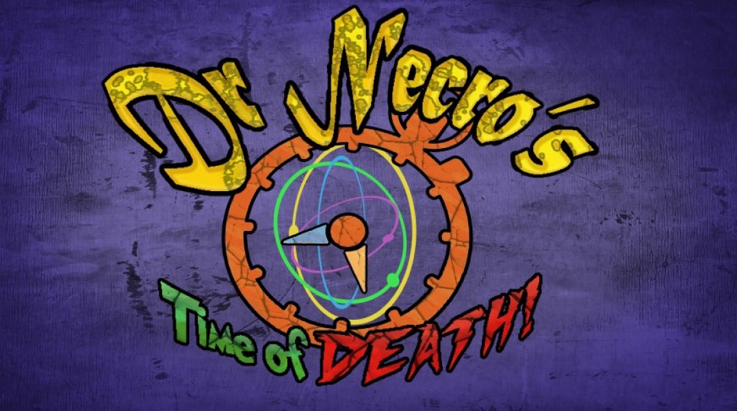 Dr. Necro's Time of Death - Game Logo - The in-game logo that is displayed as part of the splash screen upon starting the game for the first-time.