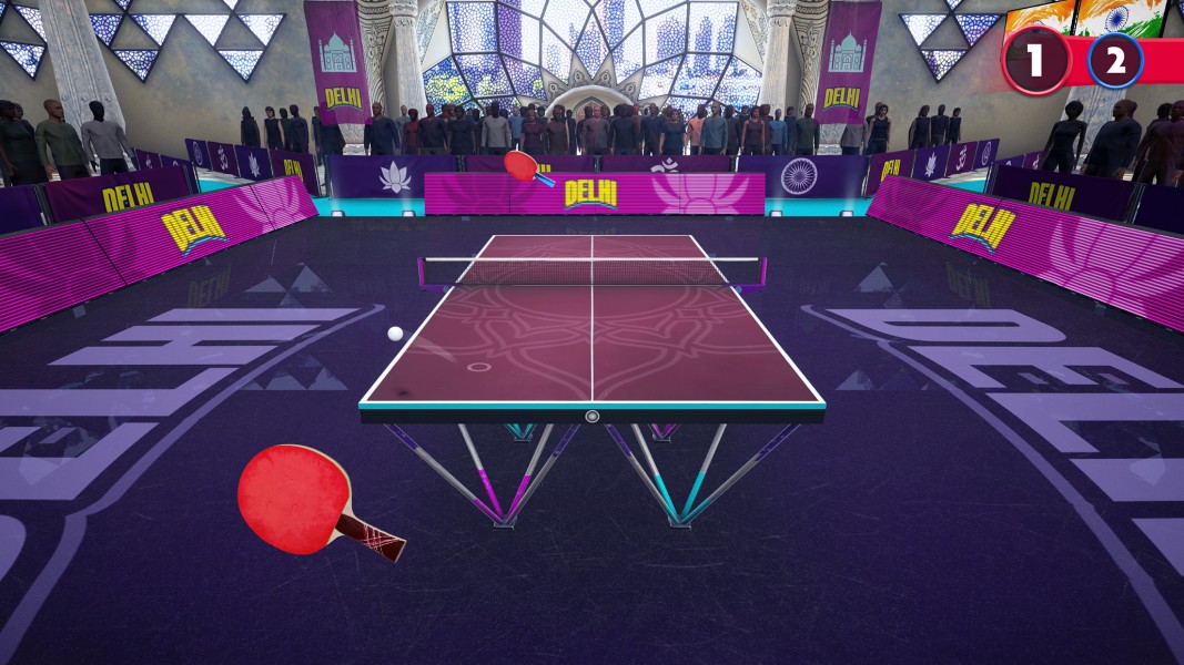 Delhi - An in-game screenshot of one of the virtual table tennis arenas based in Delhi, India.